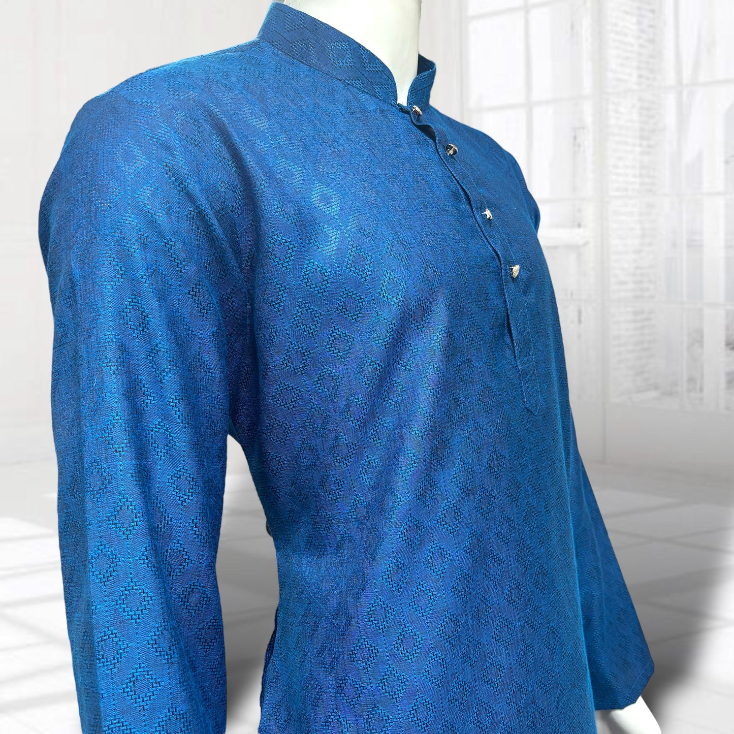 "Tarav" Self weave fabric kurta.