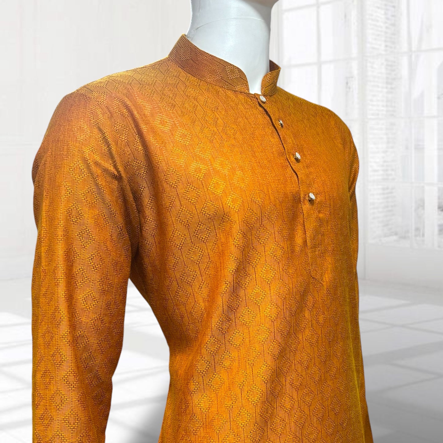 "Tarav" Self weave fabric kurta.