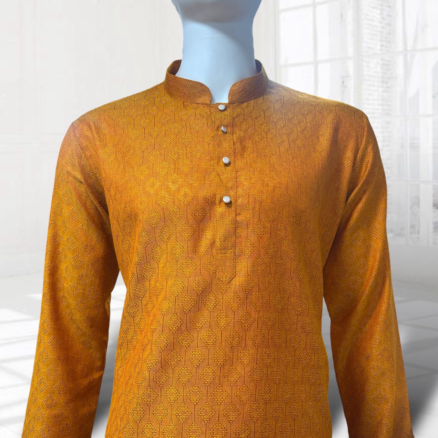 "Tarav" Self weave fabric kurta.