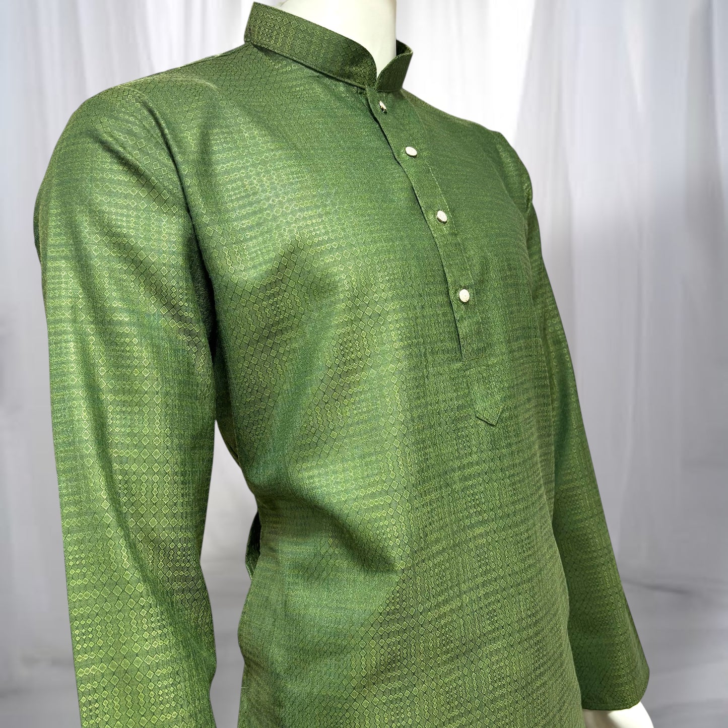 "Rishi" Self weave fabric kurta.