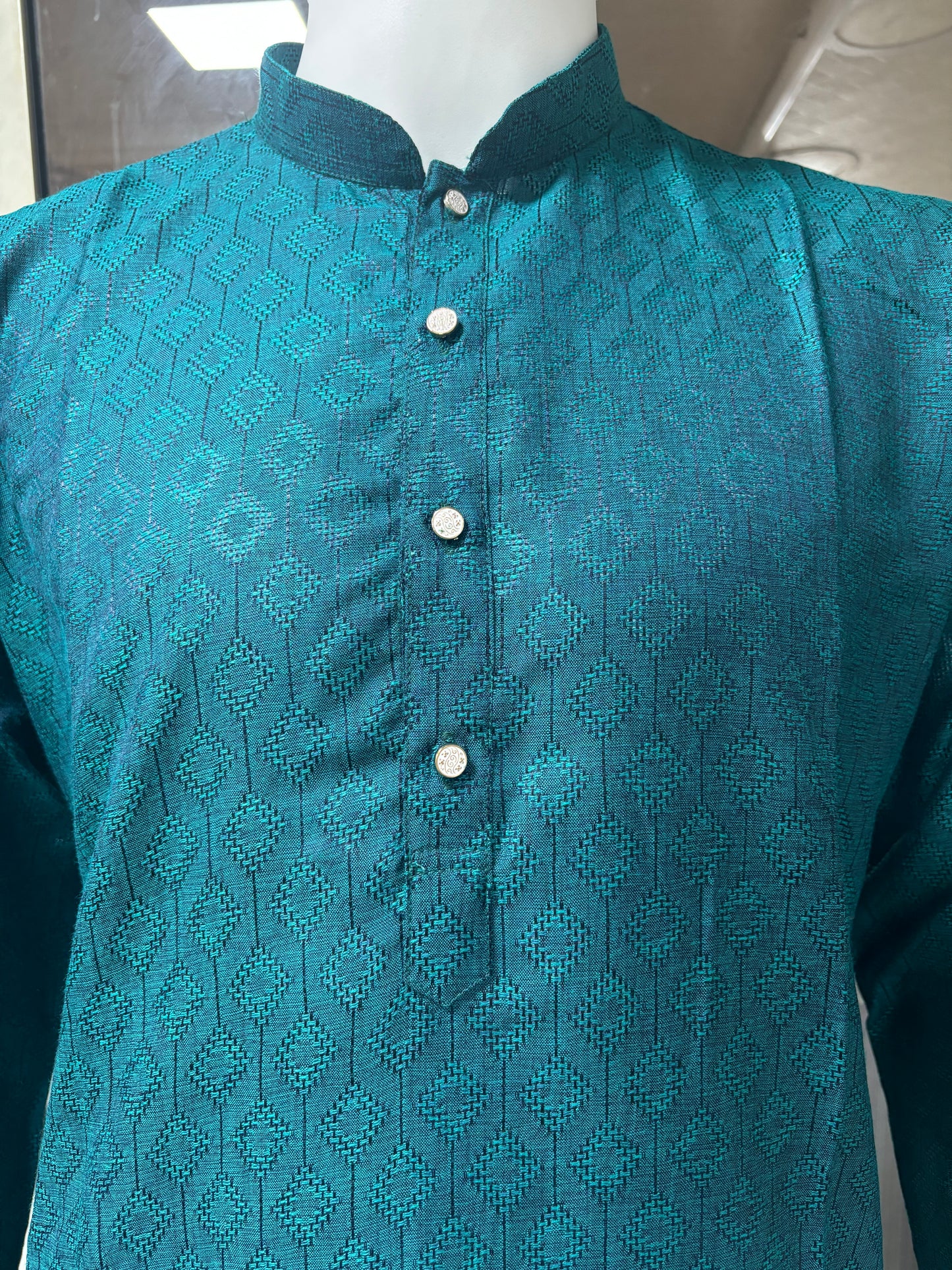 "Tarav" Self weave fabric kurta.