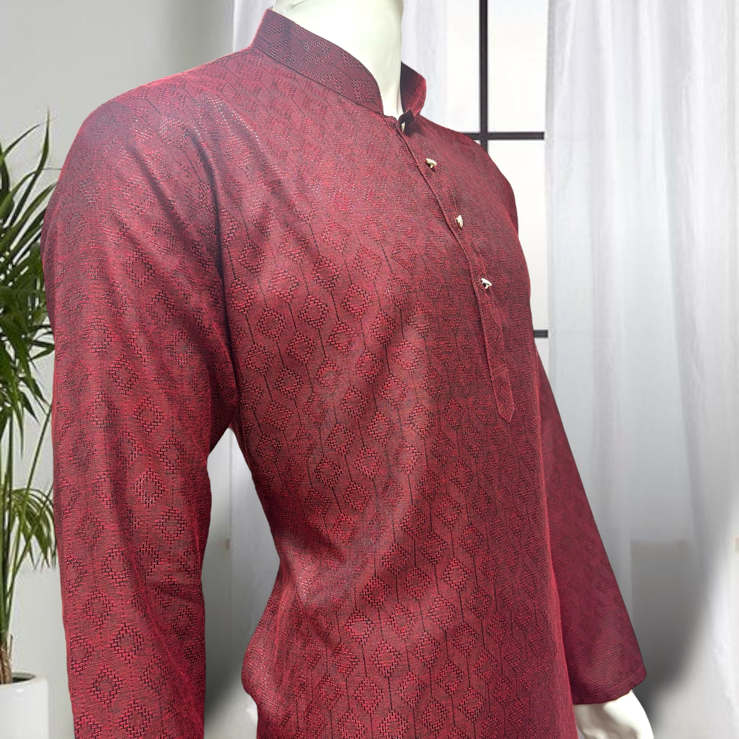 "Tarav" Self weave fabric kurta.