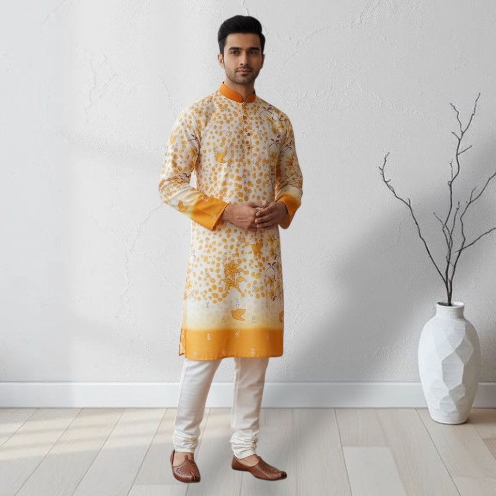 "Piyush" Premium digital printed kurta with lining.