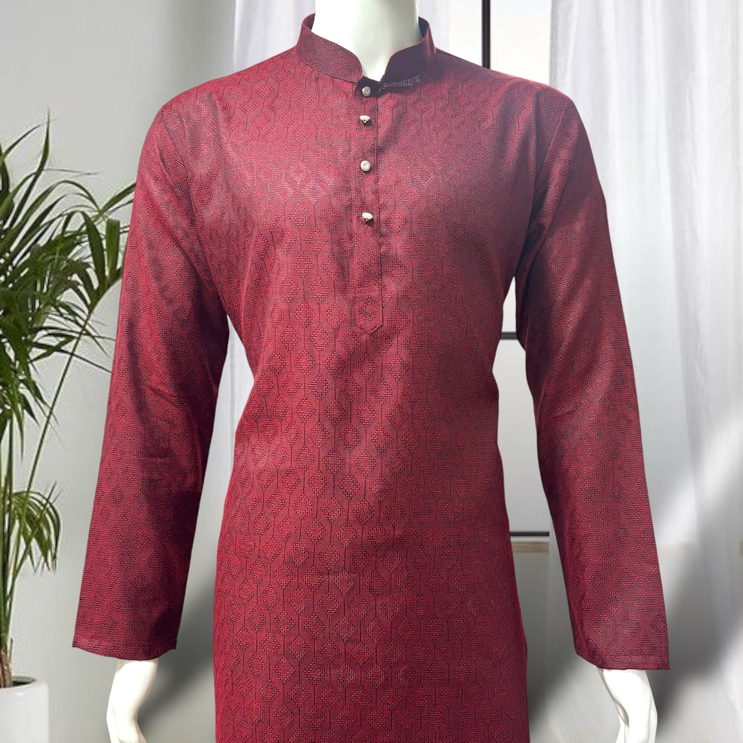 "Tarav" Self weave fabric kurta.
