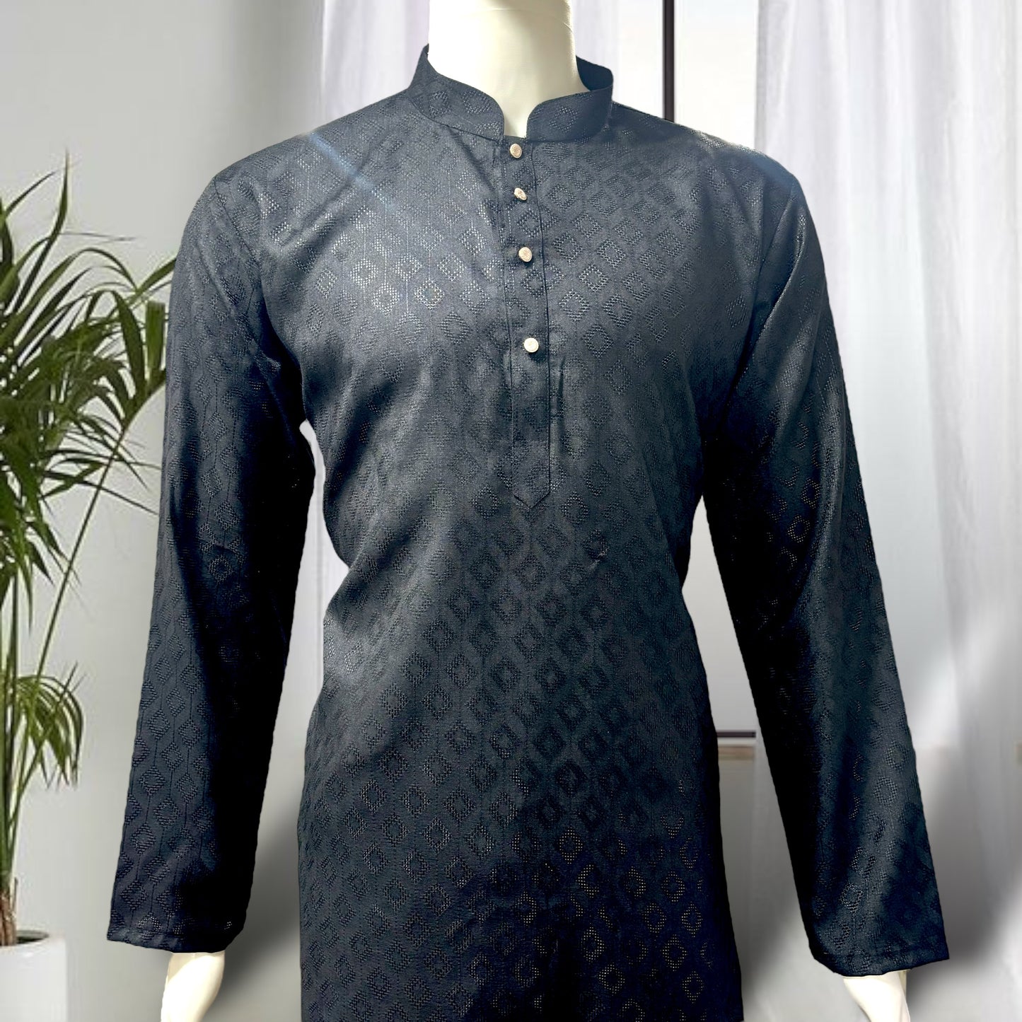"Tarav" Self weave fabric kurta.