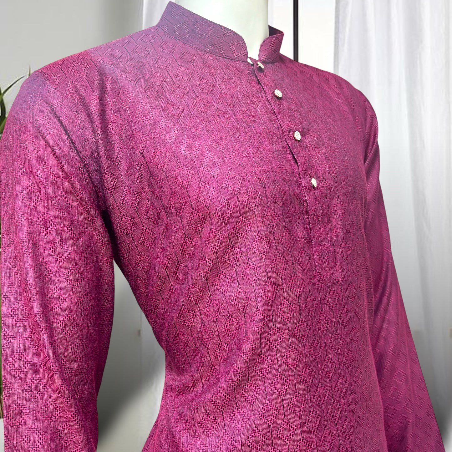 "Tarav" Self weave fabric kurta.