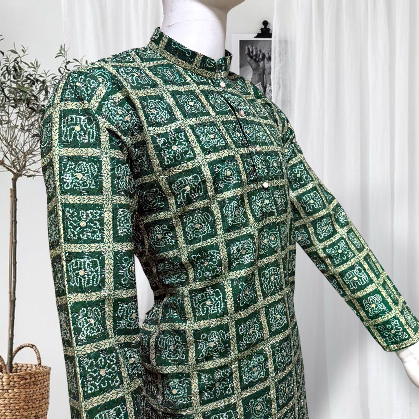 "Shlok" Bandhani Kurta.
