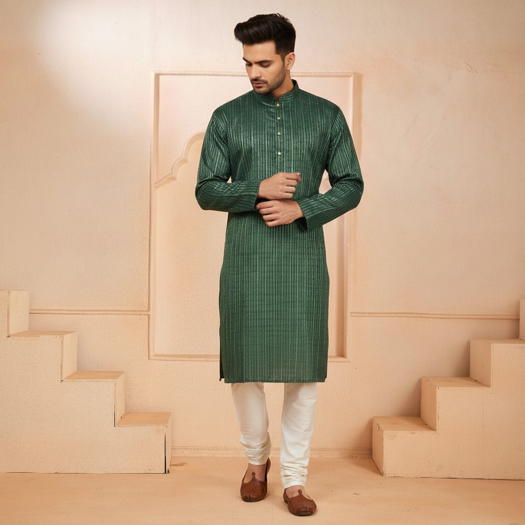 "Atharva" Premium cotton printed kurta.
