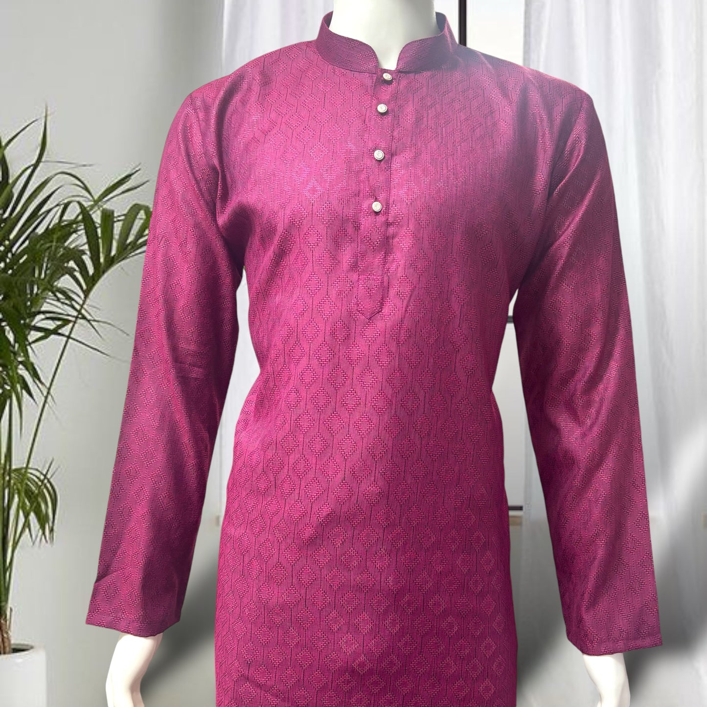 "Tarav" Self weave fabric kurta.