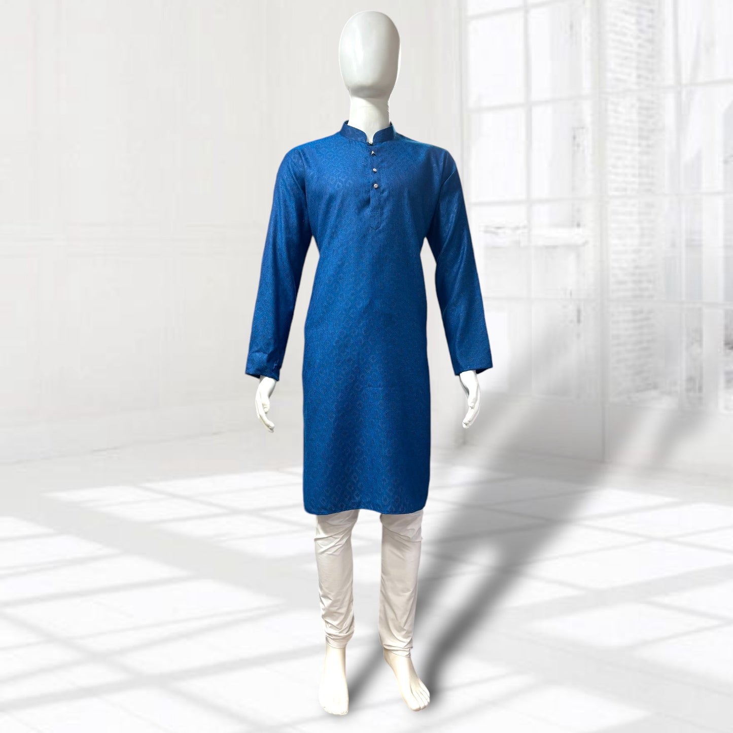 "Tarav" Self weave fabric kurta.