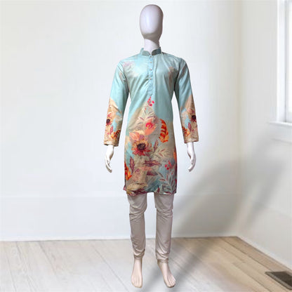"Nirav" Designer digital printed kurta with foil print.