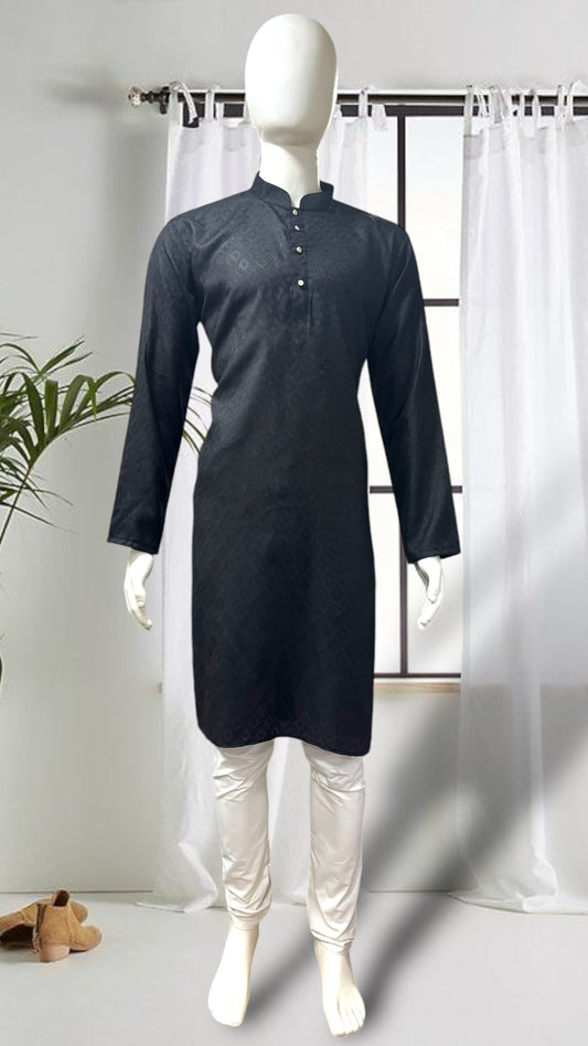 "Tarav" Self weave fabric kurta.