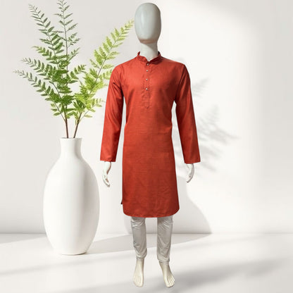"Rishi" Self weave fabric kurta.