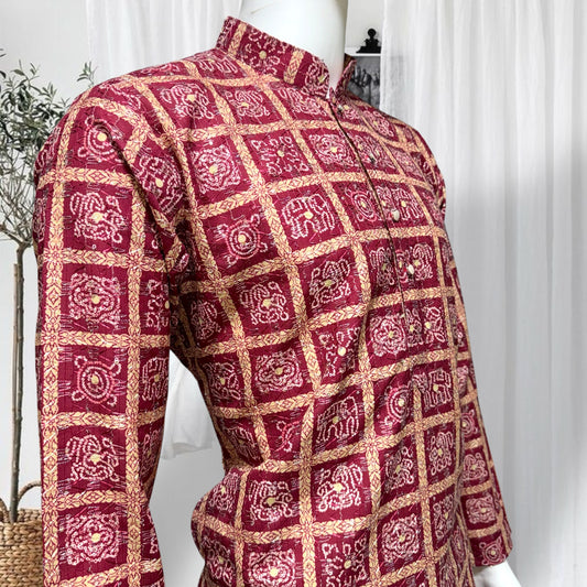 "Shlok" Bandhani Kurta.