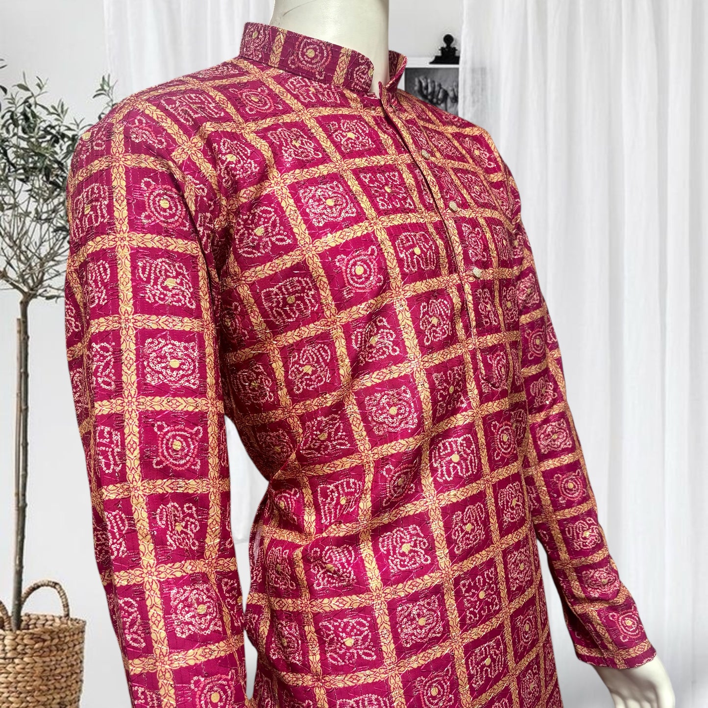 "Shlok" Bandhani Kurta.