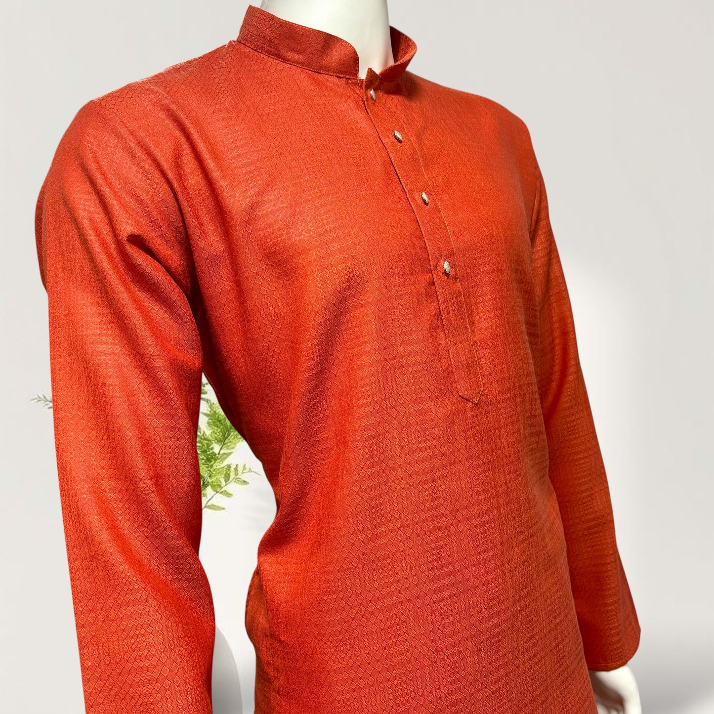 "Rishi" Self weave fabric kurta.