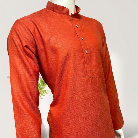 "Rishi" Self weave fabric kurta.