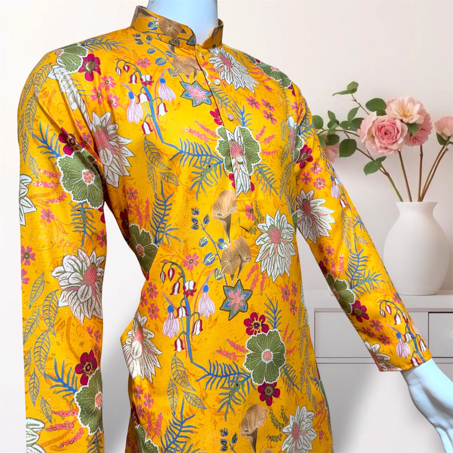 "Mishay" Digital and foil printed kurta.