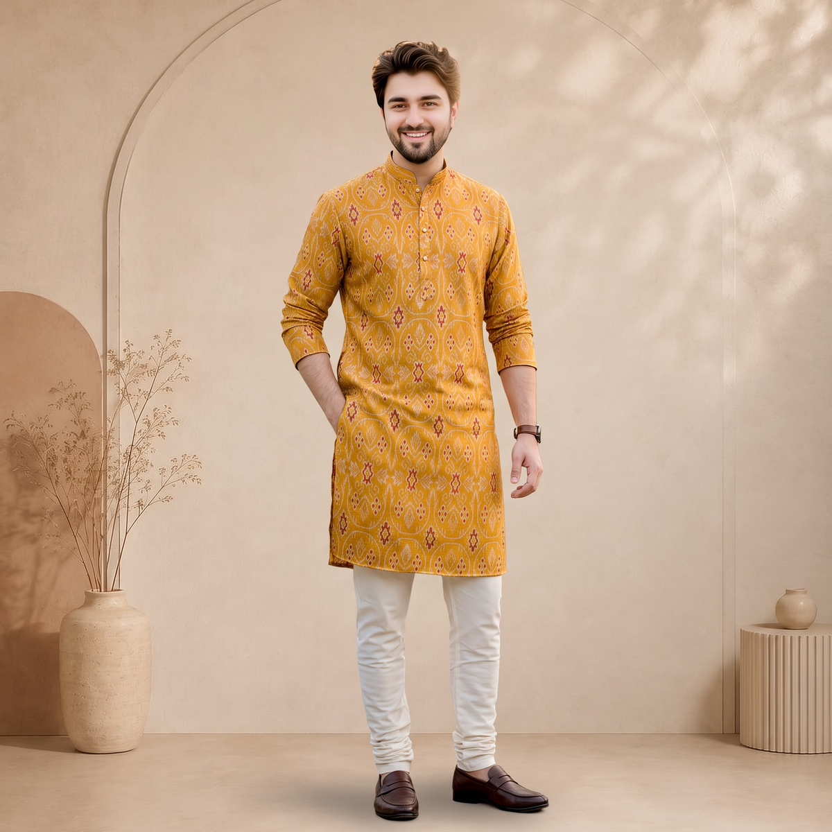 "Tavir" Digital Patola Printed Kurta.