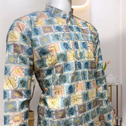 "Kiyansh" Premium digital printed kurta with thread and sequins work