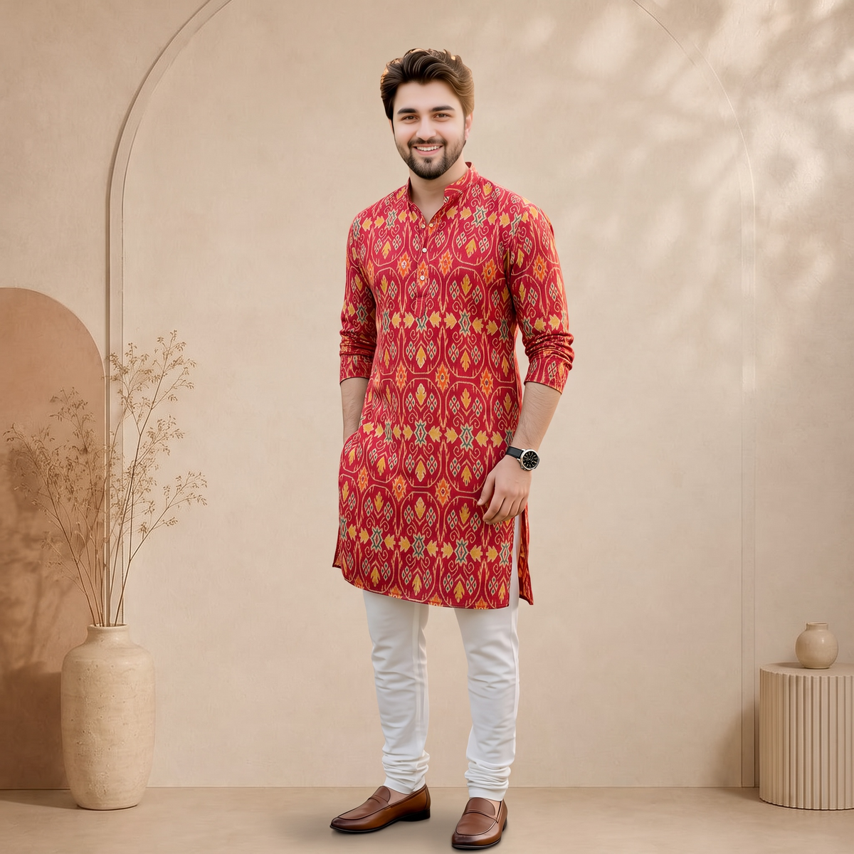 "Tavir" Digital Patola Printed Kurta.