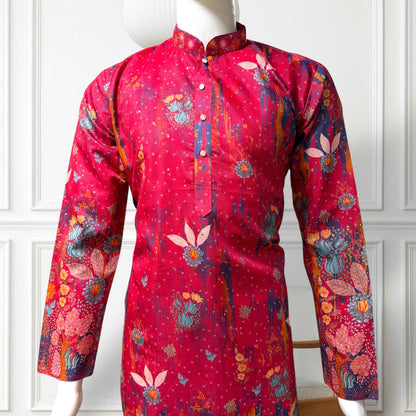 "Krishang" Premium digital printed kurta with lining.