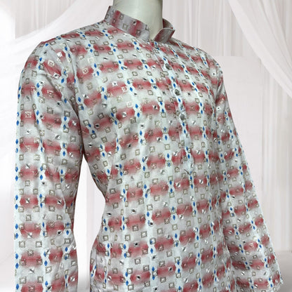 "Dhruv" Premium cotton kurta with delicate thread, sequins and mirror work.