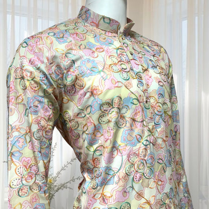 "Ranveer" Premium digital printed kurta with thread and sequins embroidery.