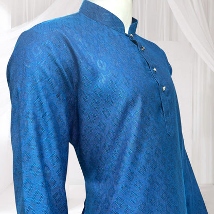 "Tarav" Self weave fabric kurta.