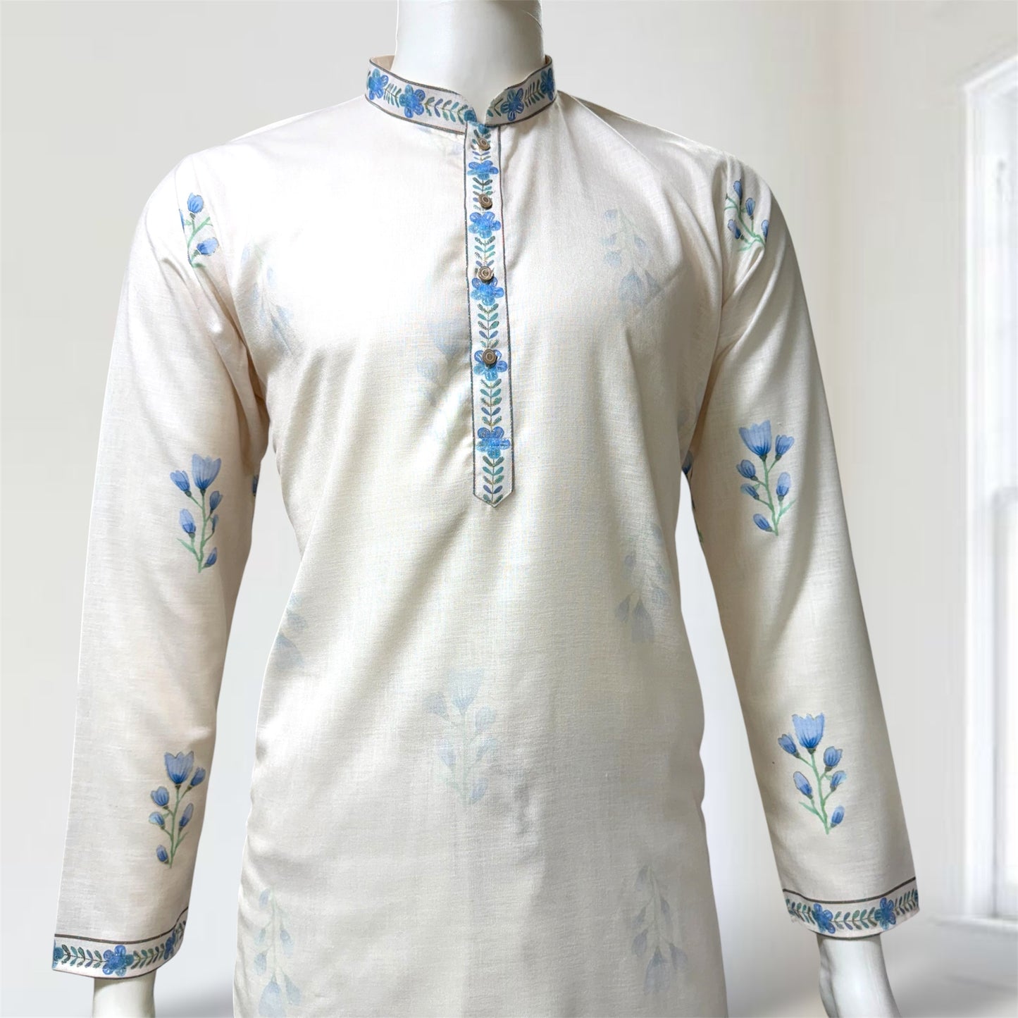 "Shivam" Designer digital printed cotton kurta.