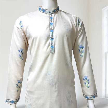 "Shivam" Designer digital printed cotton kurta.