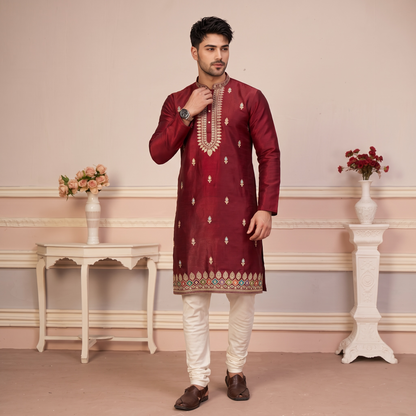 "Bhavya" Premium mirror and thread work kurta.