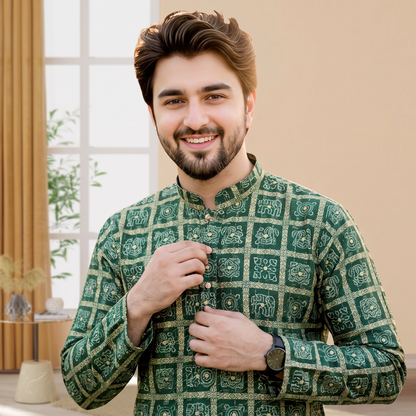 "Shlok" Bandhani Kurta.