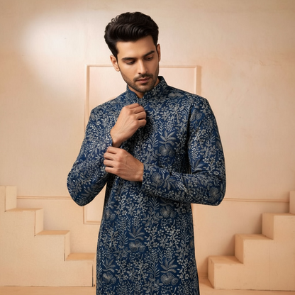 "Aviraj" Premium thread and sequins work kurta and lining.