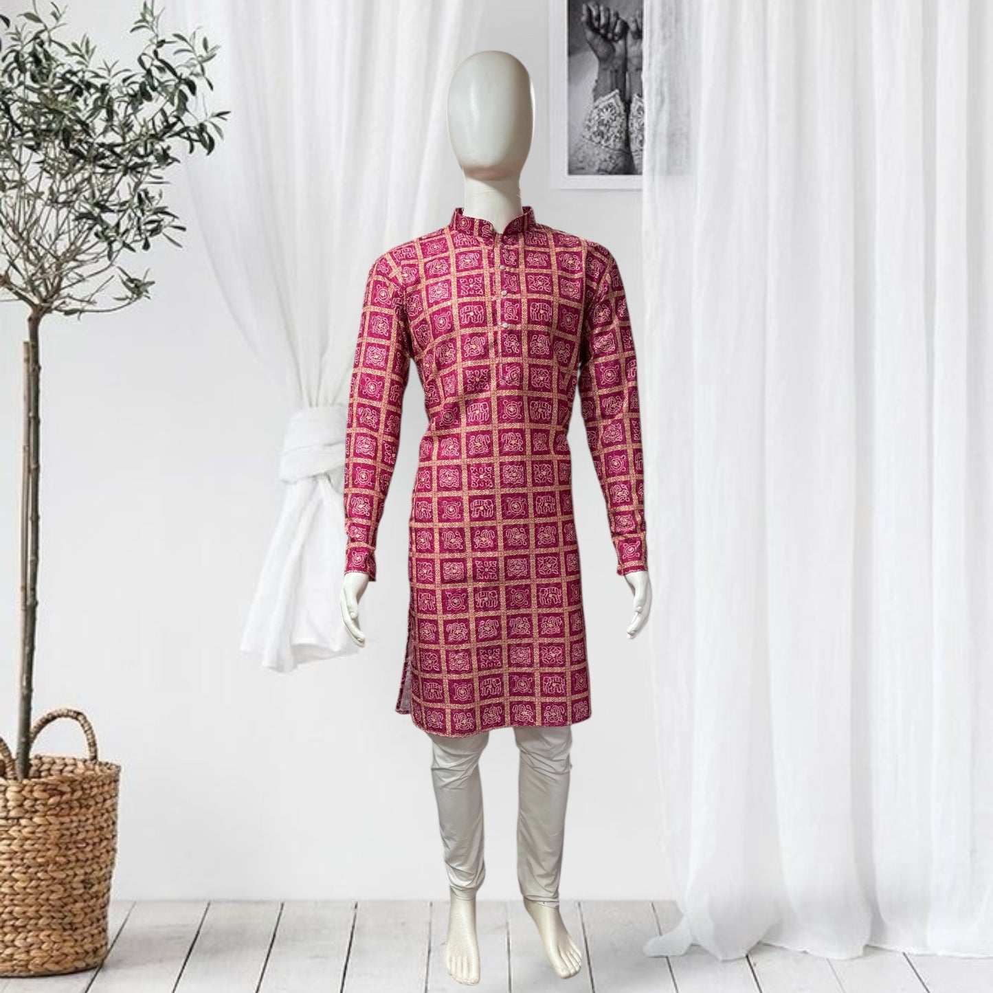 "Shlok" Bandhani Kurta.