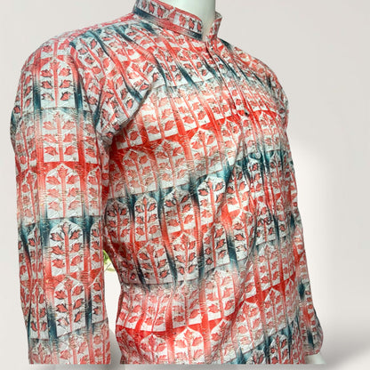 "Yuven" Premium digital printed kurta with thread and metallic sequins