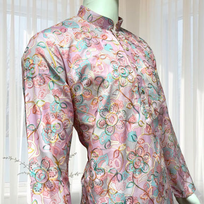 "Ranveer" Premium digital printed kurta with thread and sequins embroidery.