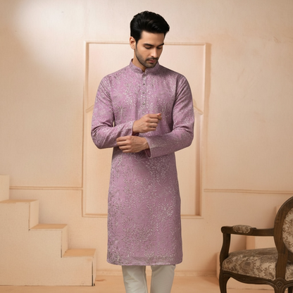 "Aviraj" Premium thread and sequins work kurta and lining.