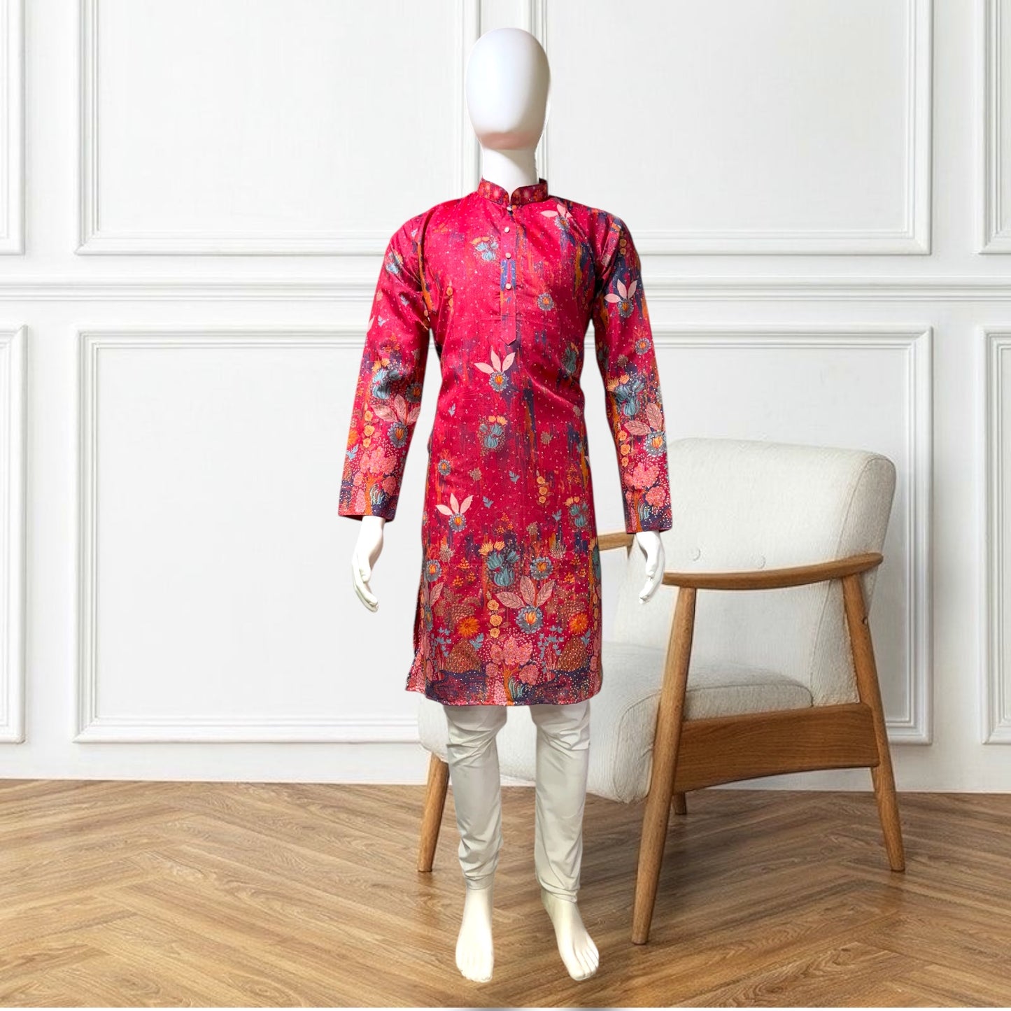 "Krishang" Premium digital printed kurta with lining.