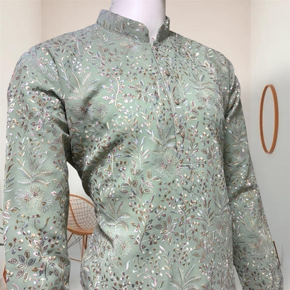 "Aviraj" Premium thread and sequins work kurta and lining.