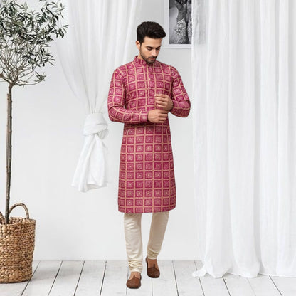 "Shlok" Bandhani Kurta.