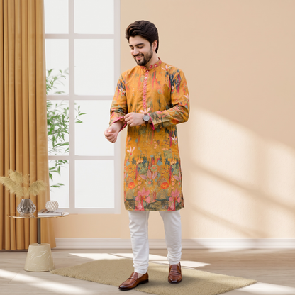 "Krishang" Premium digital printed kurta with lining.