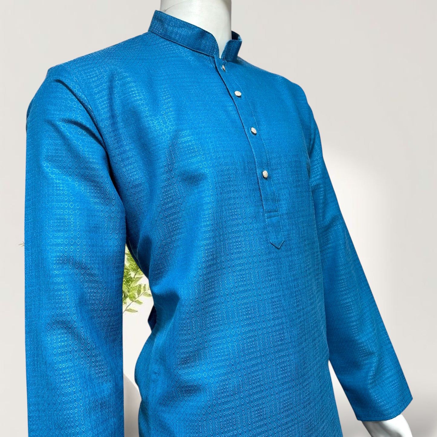 "Rishi" Self weave fabric kurta.