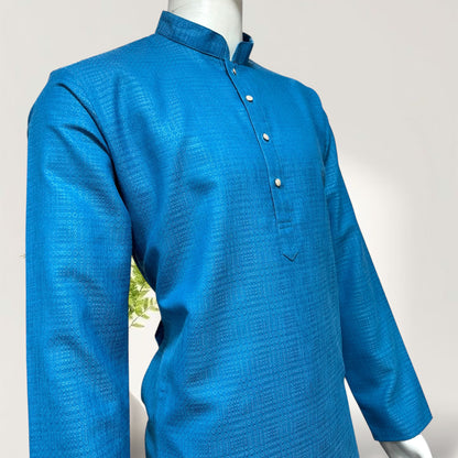 "Rishi" Self weave fabric kurta.