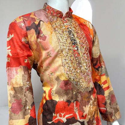 "Jeeyansh" Premium chanderi kurta with embroidery.