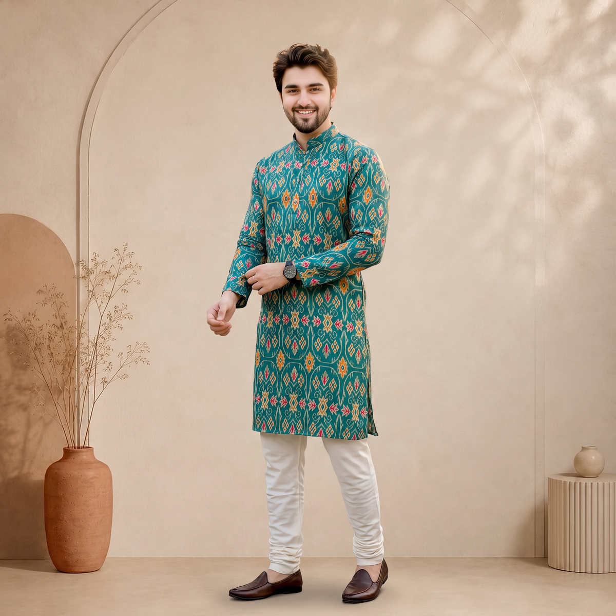 "Tavir" Digital Patola Printed Kurta.