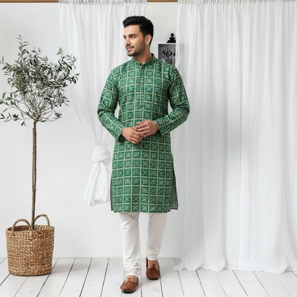 "Shlok" Bandhani Kurta.