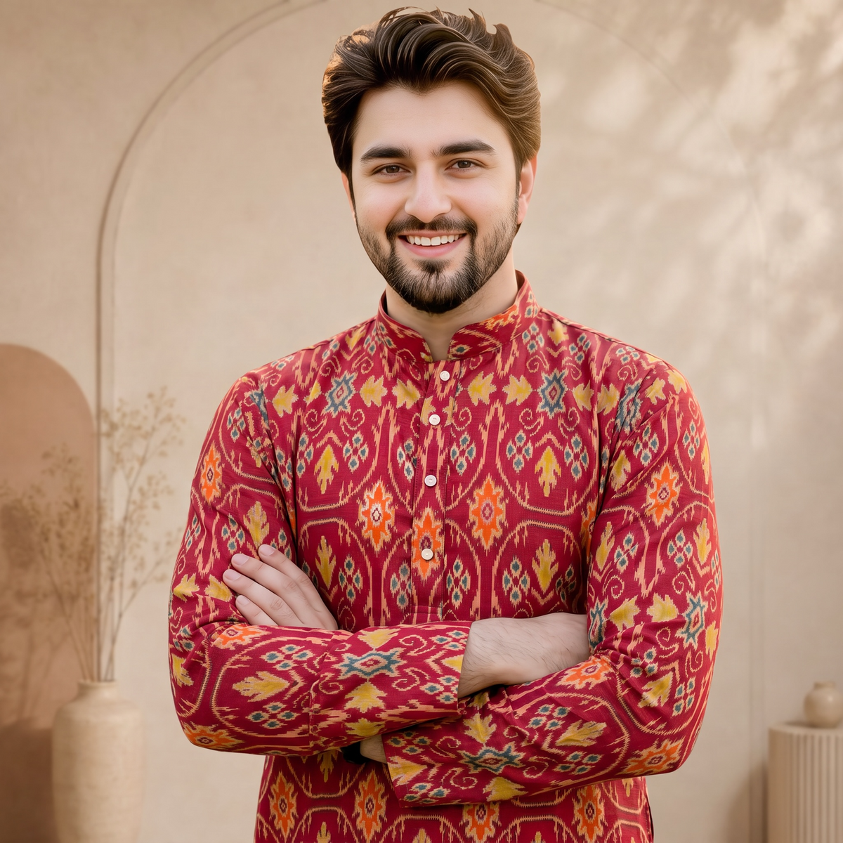 "Tavir" Digital Patola Printed Kurta.