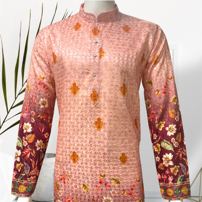 "Vishal" Premium shaded kurta with thread embroidery.