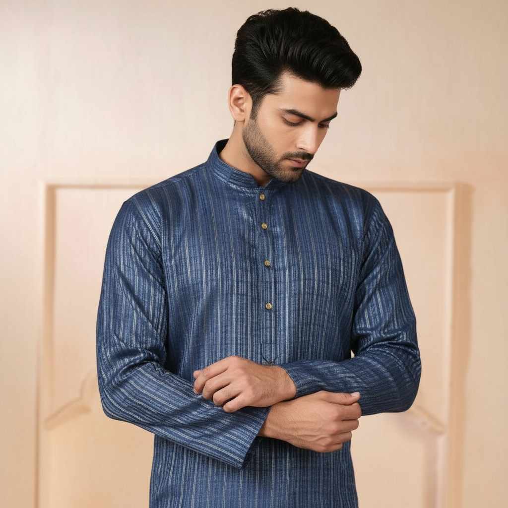 "Atharva" Premium cotton printed kurta.